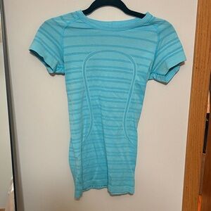 Lulu Lemon Short Sleeve Blue Swiftly Tech